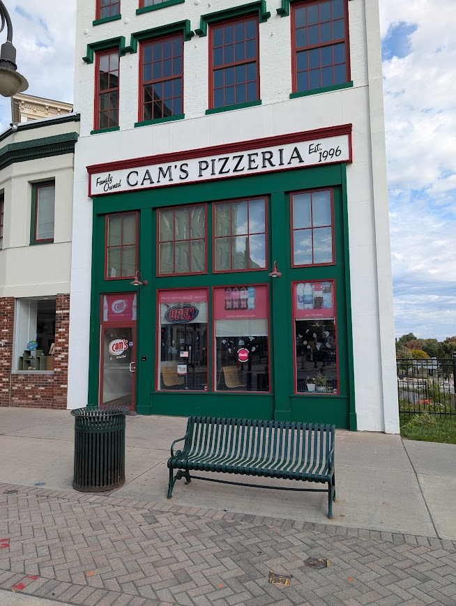 Cam's Pizzeria storefront on Public Square in Watertown, NY