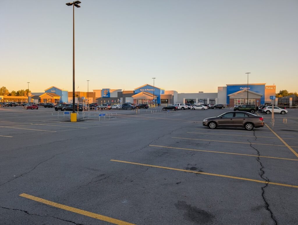 Walmart Supercenter storefront on Outer Arsenal Street in Watertown NY